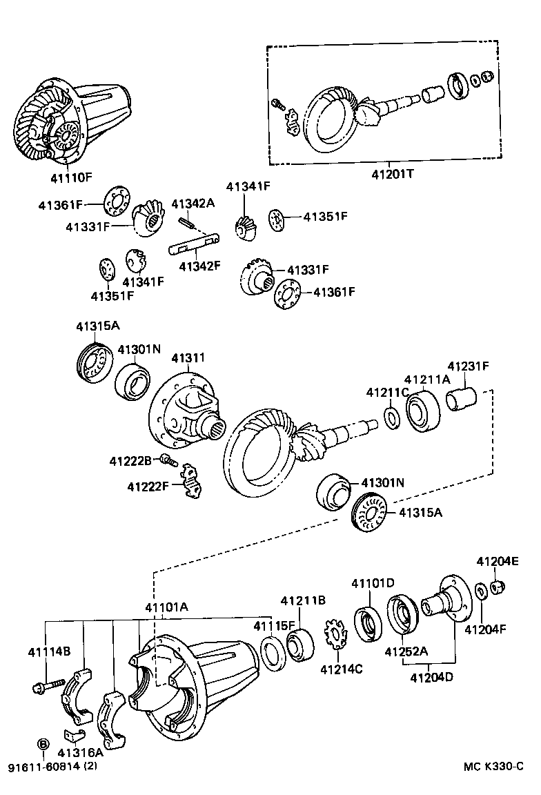 41110-60740 CARRIER ASSY, DIFFERENTIAL, FRONT product image