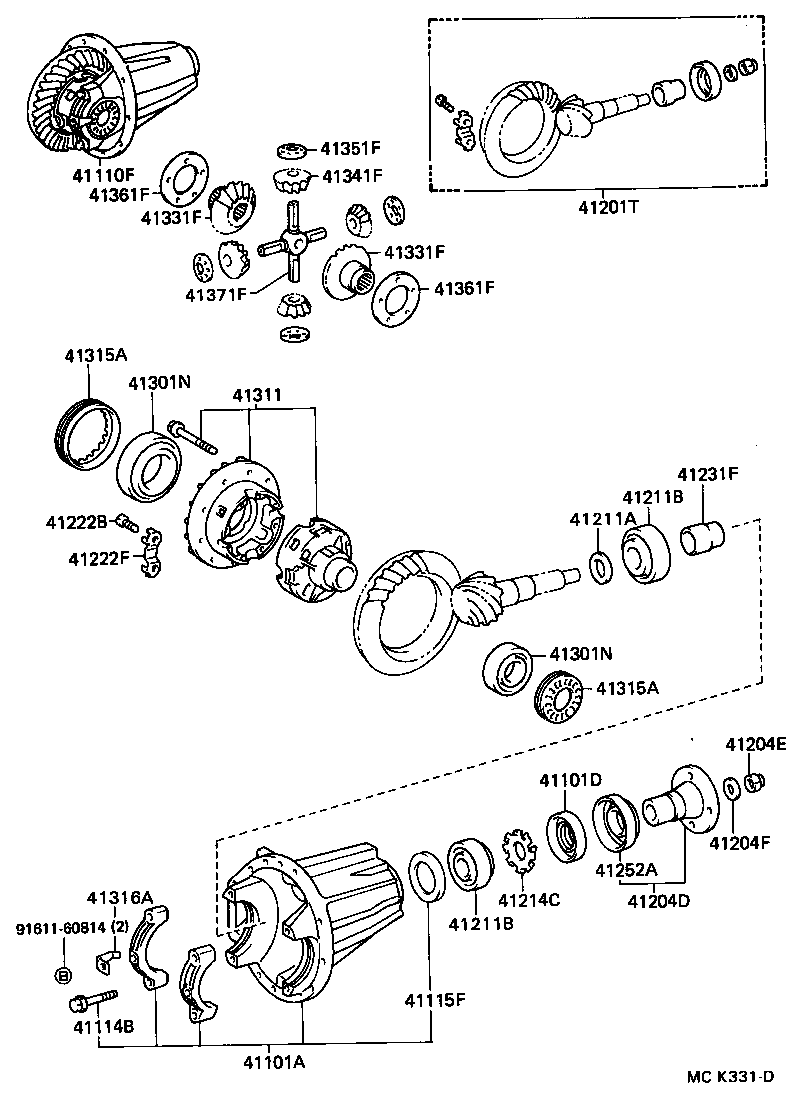 41201-69235 FINAL GEAR KIT, DIFFERENTIAL, FRONT product image