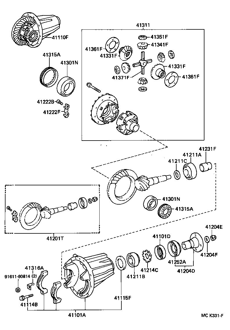 41110-60740 CARRIER ASSY, DIFFERENTIAL, FRONT product image