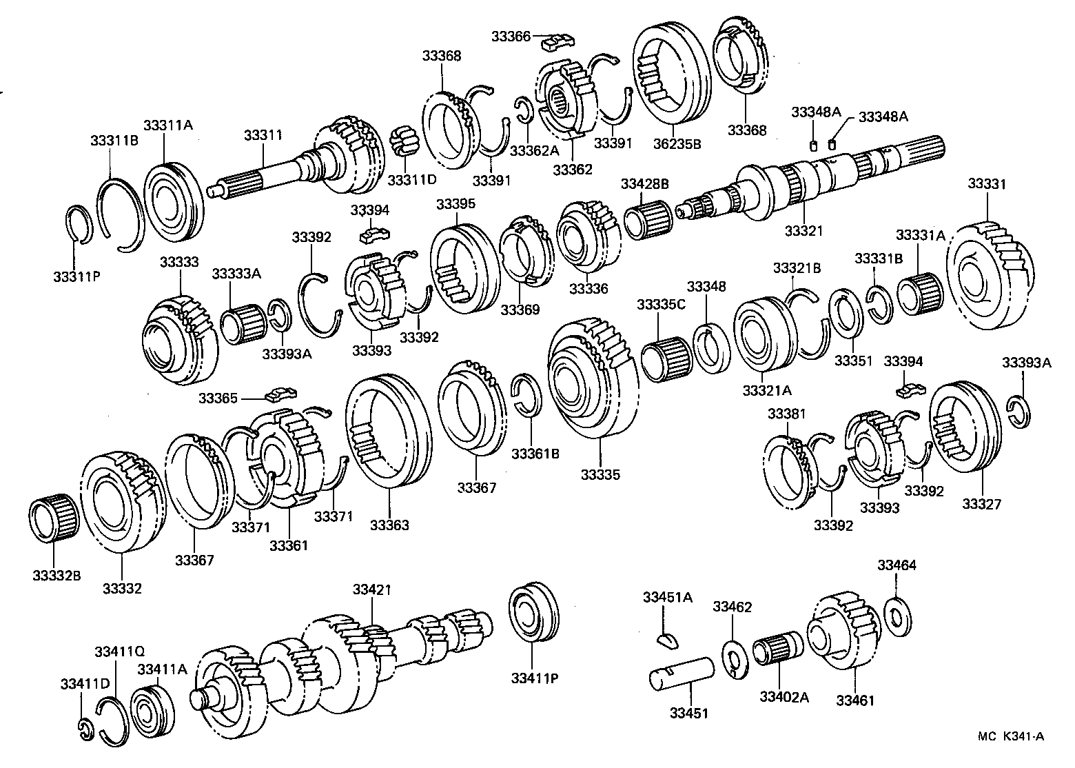 33335-60100 GEAR, 1ST product image