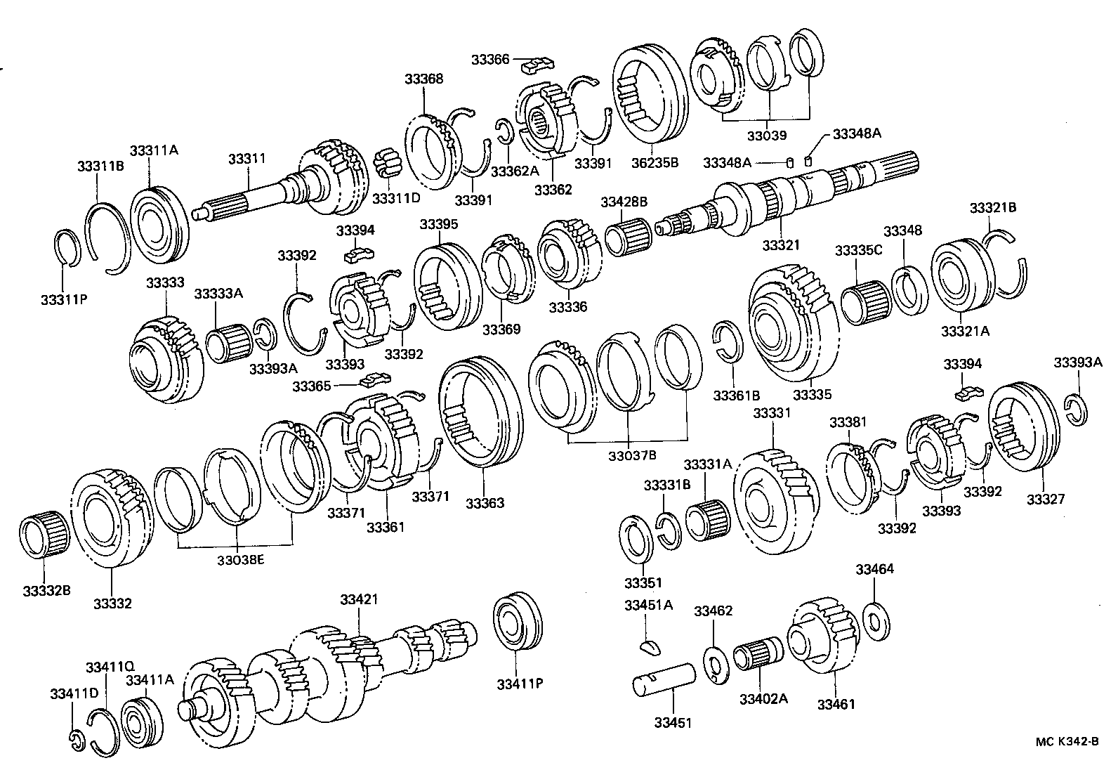 33335-60100 GEAR, 1ST product image