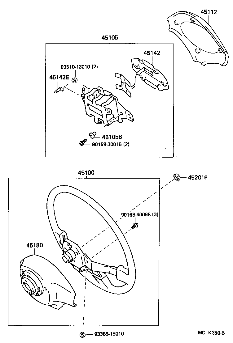 45100-18010-B0 WHEEL ASSY, STEERING product image