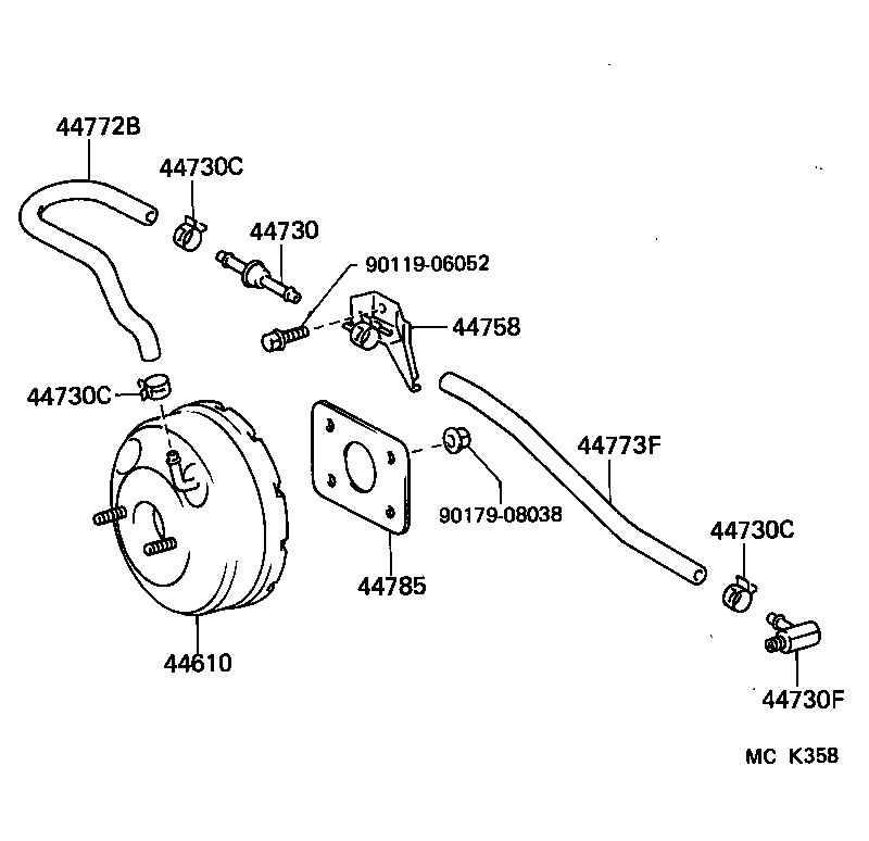 44610-18010 BOOSTER ASSY, BRAKE product image