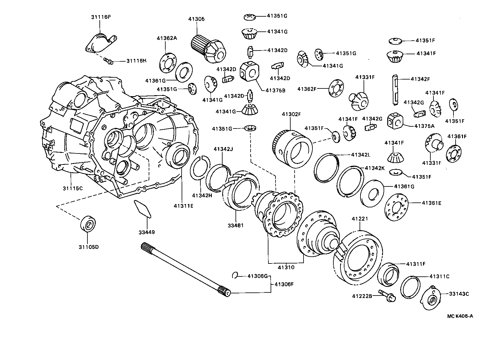 41206-12020 PINION, DIFFERENTIAL DRIVE product image