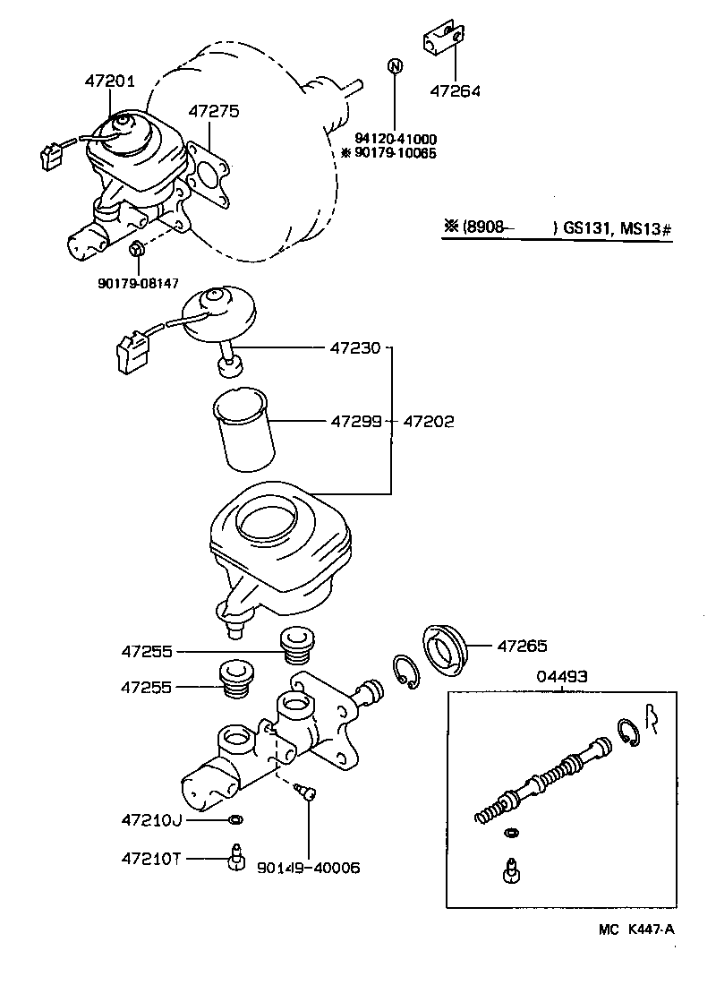 47202-30100 RESERVOIR SUB-ASSY, BRAKE MASTER CYLINDER product image