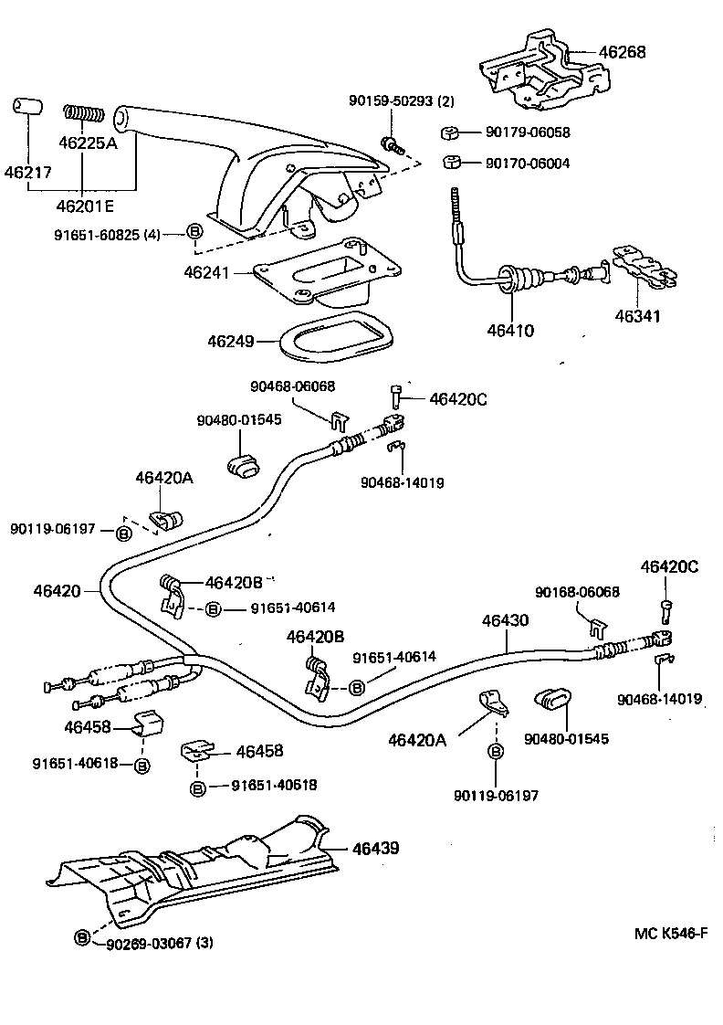 46439-18010 INSULATOR, PARKING BRAKE CABLE HEAT product image