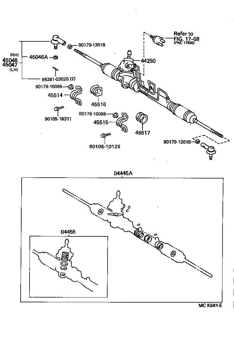 44201-18010 VALVE SUB-ASSY, POWER STEERING CONTROL product image