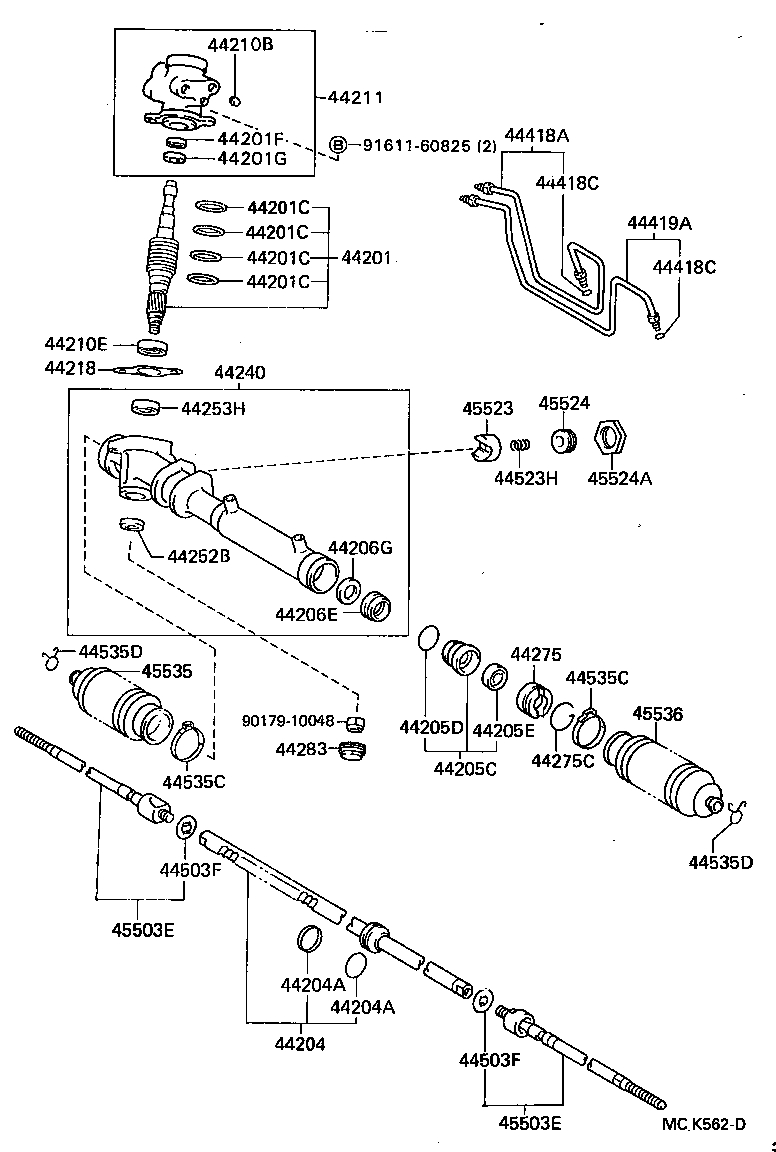 44201-18010 VALVE SUB-ASSY, POWER STEERING CONTROL product image