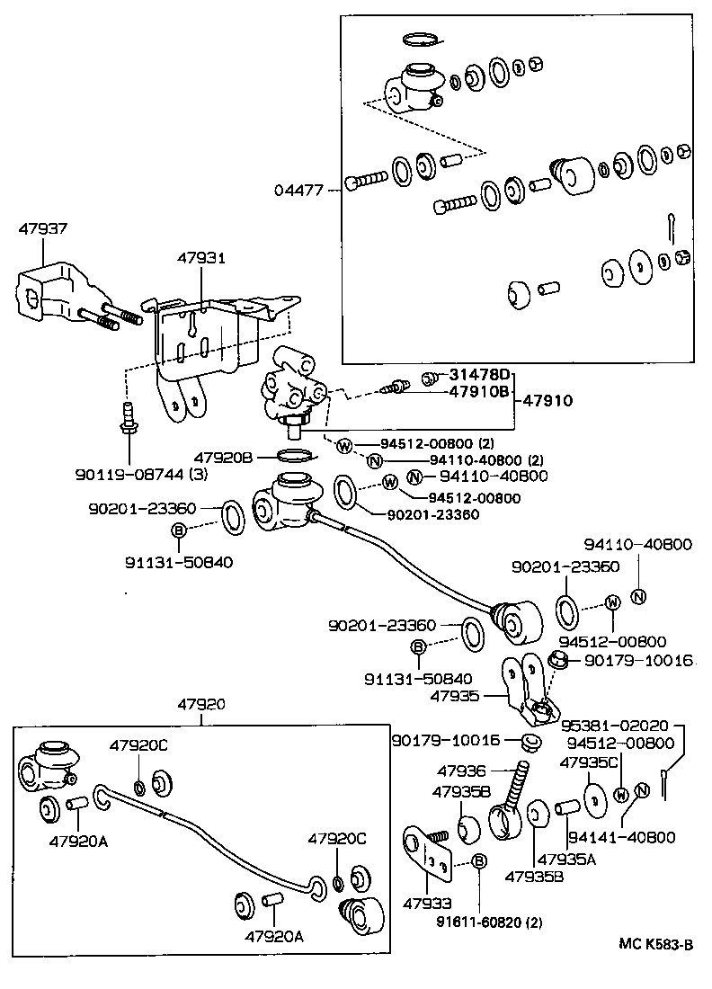 47315-35250 TUBE, FRONT BRAKE, NO.5 product image