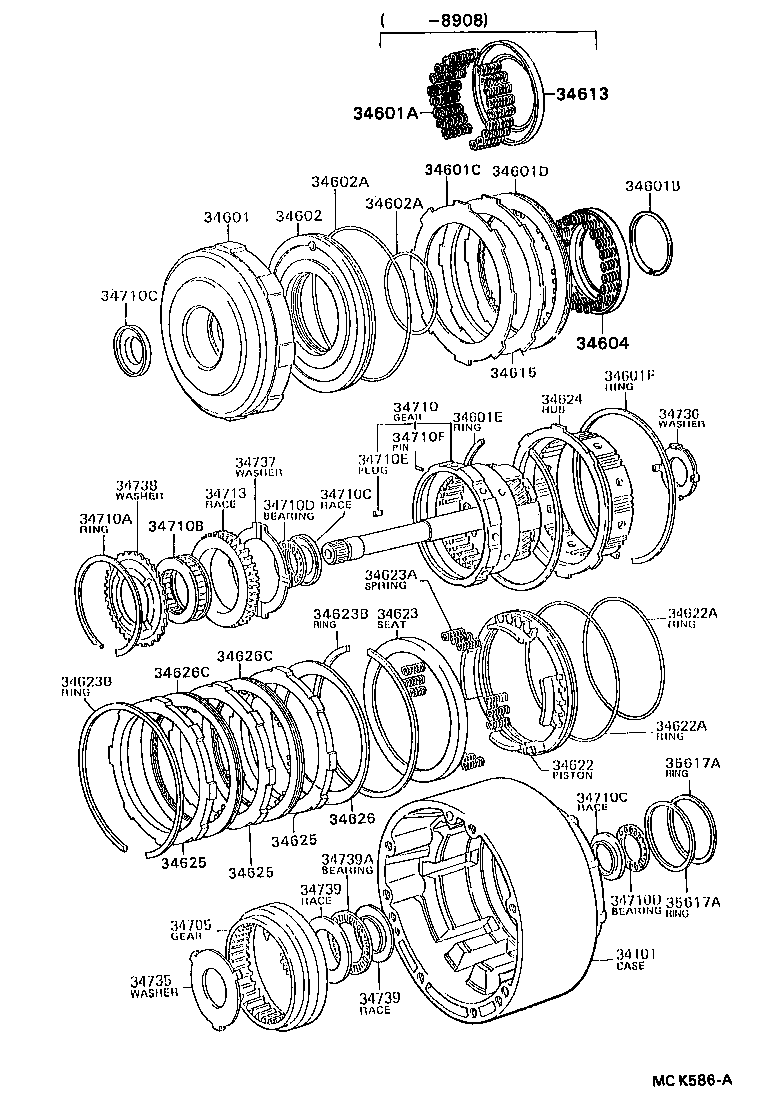 35675-28010 FLANGE, OVERDRIVE CLUTCH product image