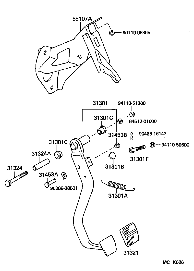 31482-18010 TUBE, CLUTCH RELEASE CYLINDER TO FLEXIBLE HOSE product image