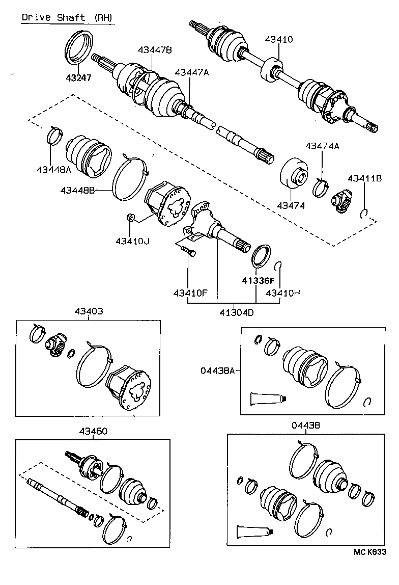 43410-20110 SHAFT ASSY, FRONT DRIVE, RH product image