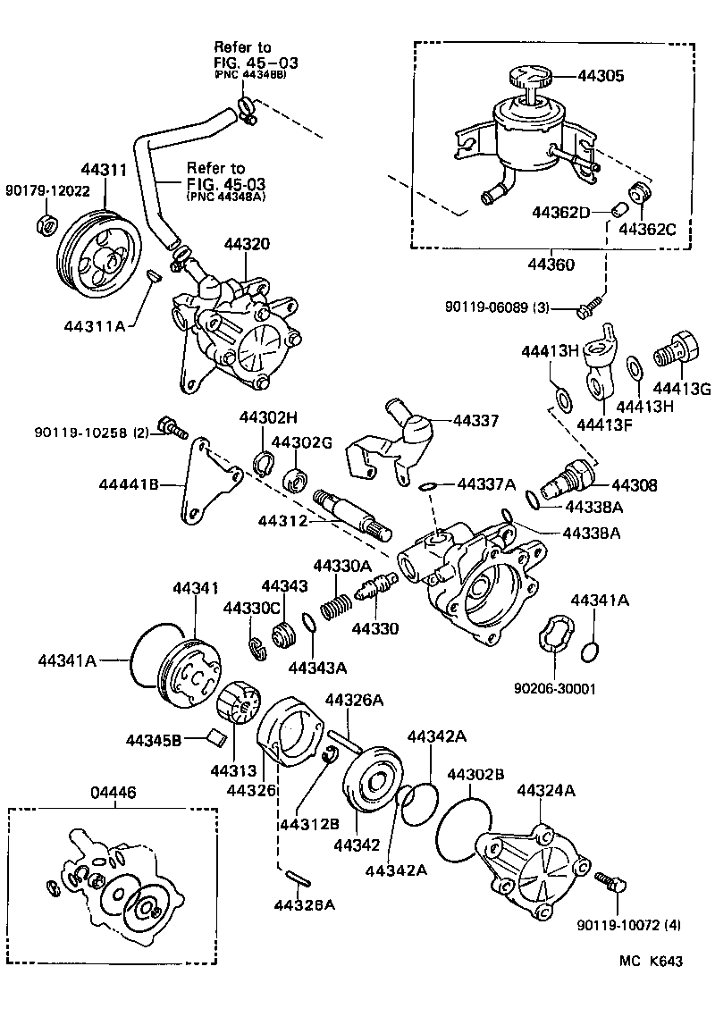 44308-12042 UNION SUB-ASSY, PRESSURE PORT product image