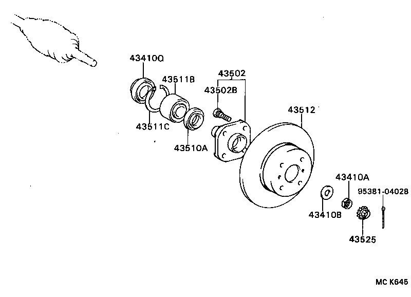 90521-77005 RING, HOLE SNAP (FOR FRONT AXLE HUB) product image