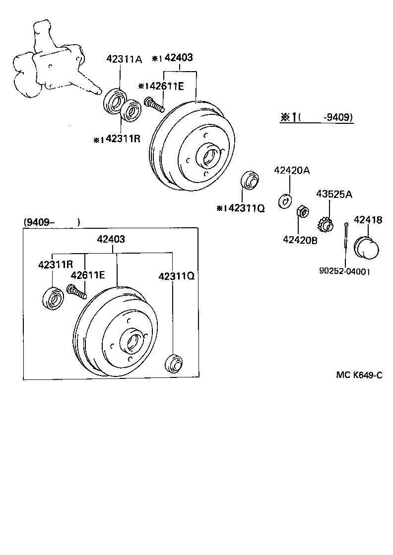 42043-10030 DRUM SUB-ASSY, REAR BRAKE product image