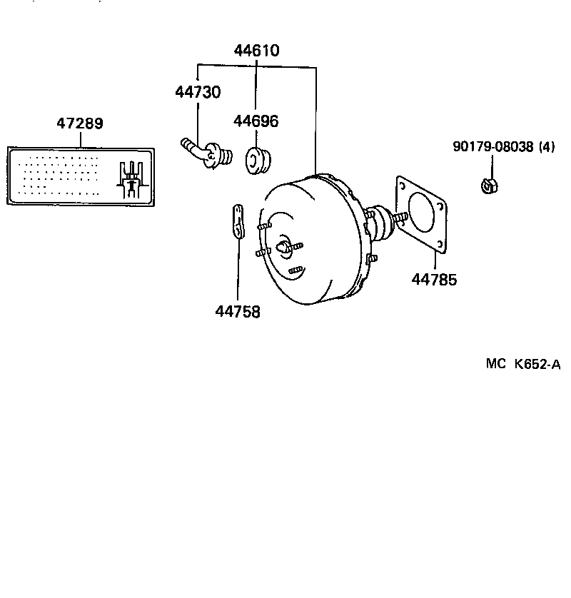 44610-60770 BOOSTER ASSY, BRAKE product image