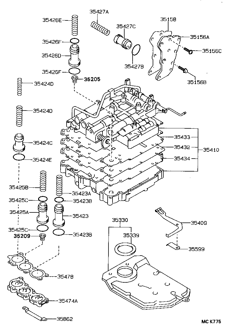 35432-20170 PLATE, VALVE BODY, NO.1 product image