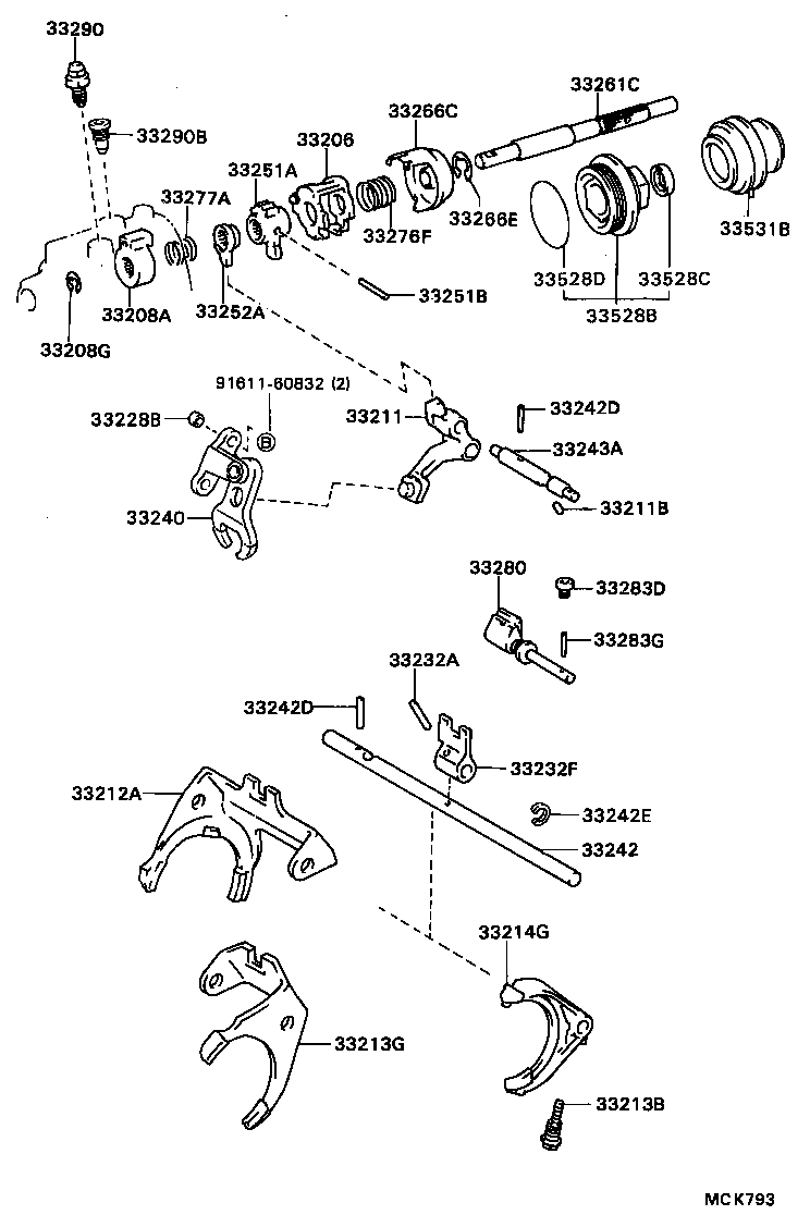 33210-32021 FORK, GEAR SHIFT, NO.1 product image