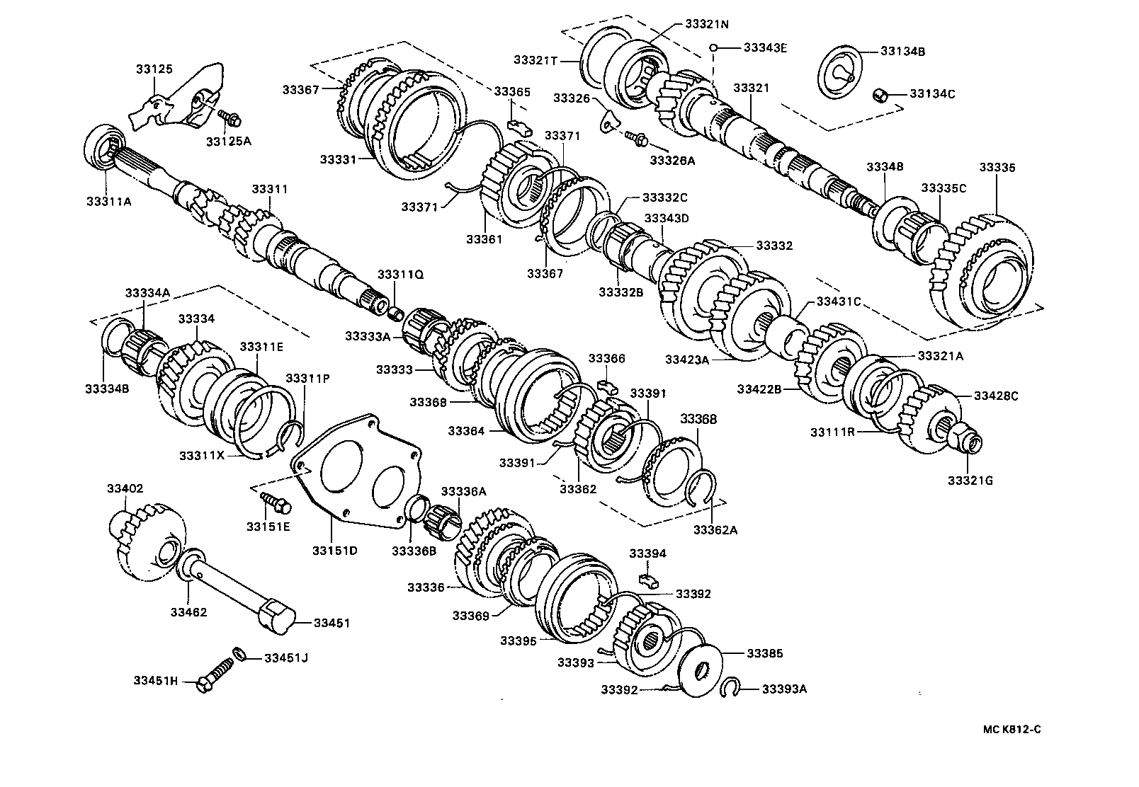 Toyota 33368-12070 RING, SYNCHRONIZER, NO.2