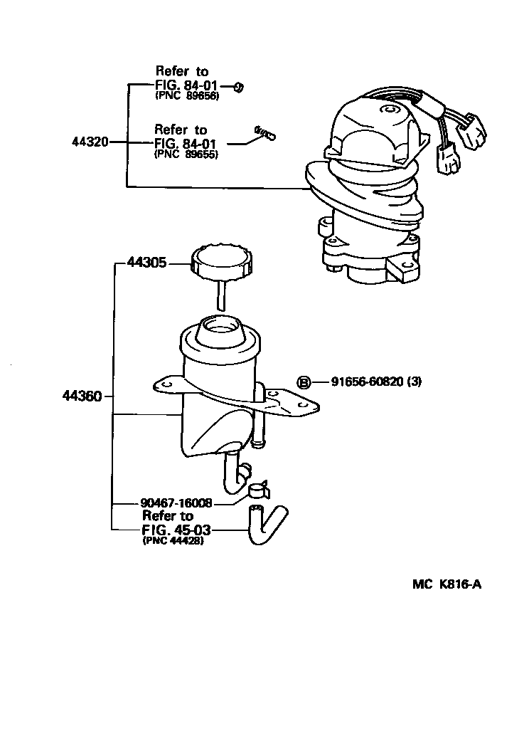 Toyota 44360-17020 RESERVOIR ASSY, VANE PUMP OIL