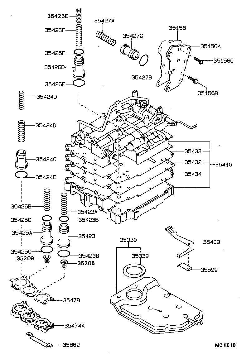 35432-20170 PLATE, VALVE BODY, NO.1 product image