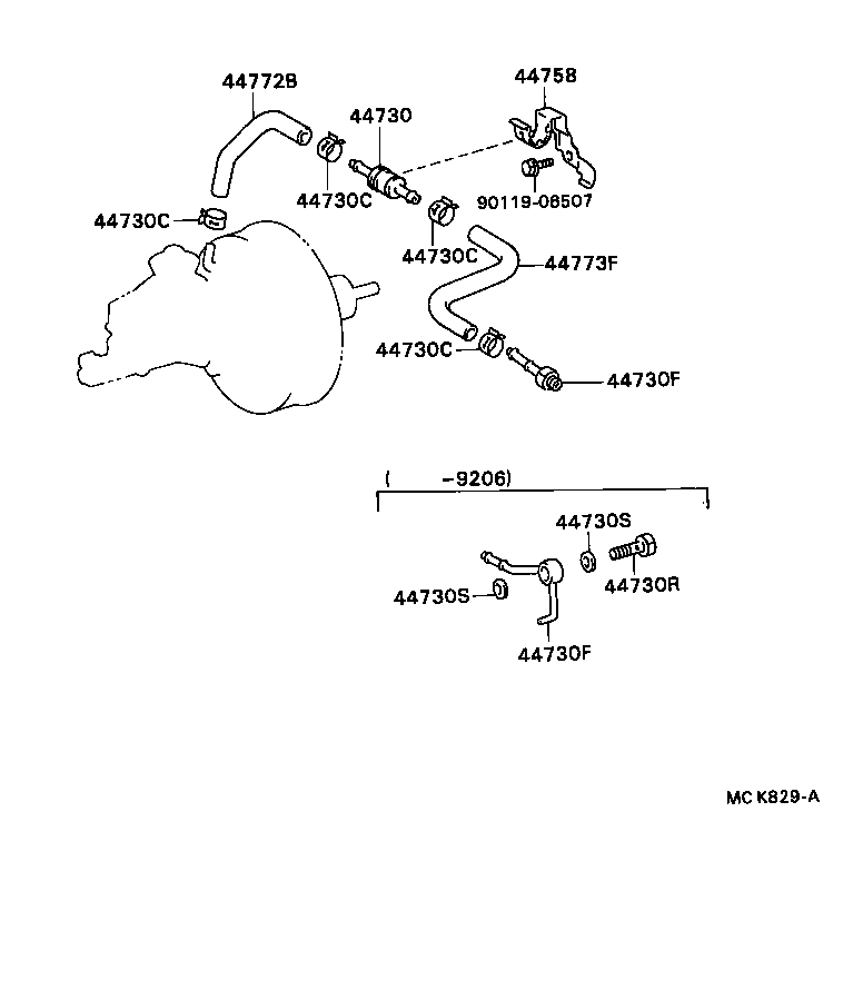44610-32430 BOOSTER ASSY, BRAKE product image