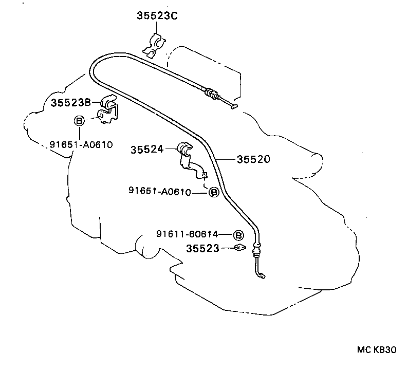 35520-20150 CABLE ASSY, THROTTLE product image