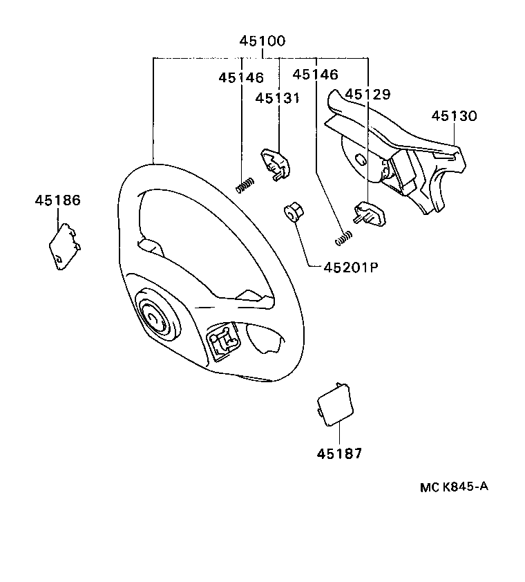 45105-32100 PLATE SUB-ASSY, HORN BUTTON CONTACT, NO.1 product image