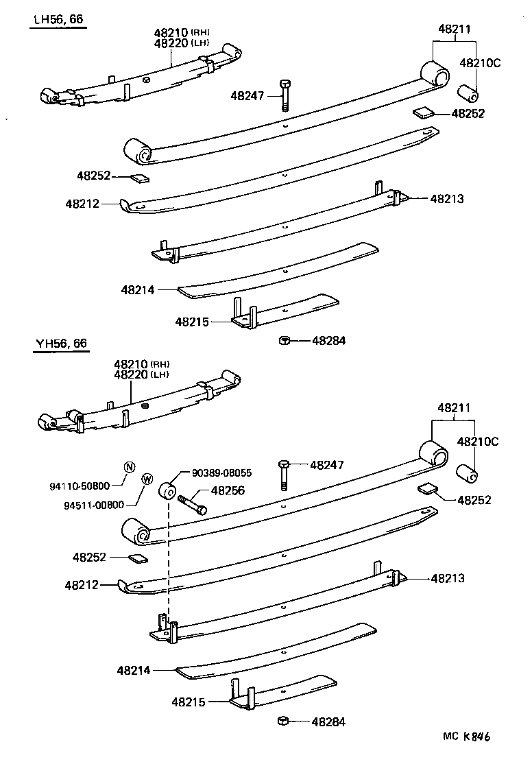 48247-26250 BOLT, REAR SPRING, CENTER product image