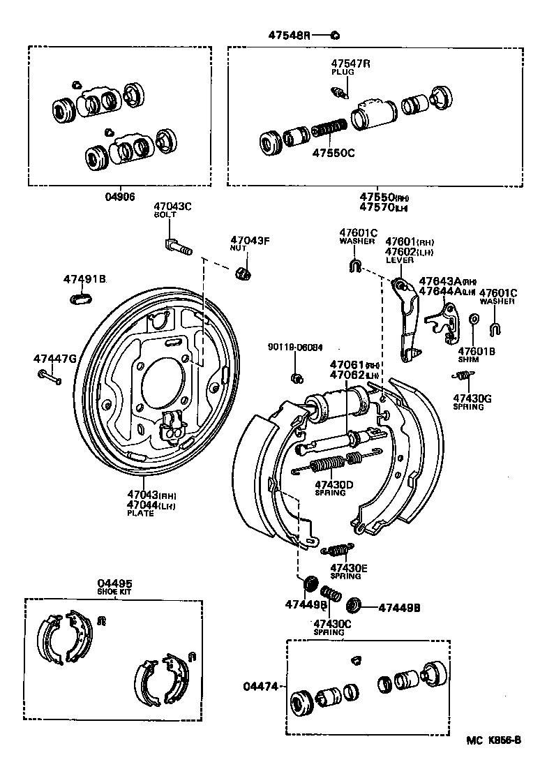 04474-22030 CYLINDER KIT, REAR WHEEL product image