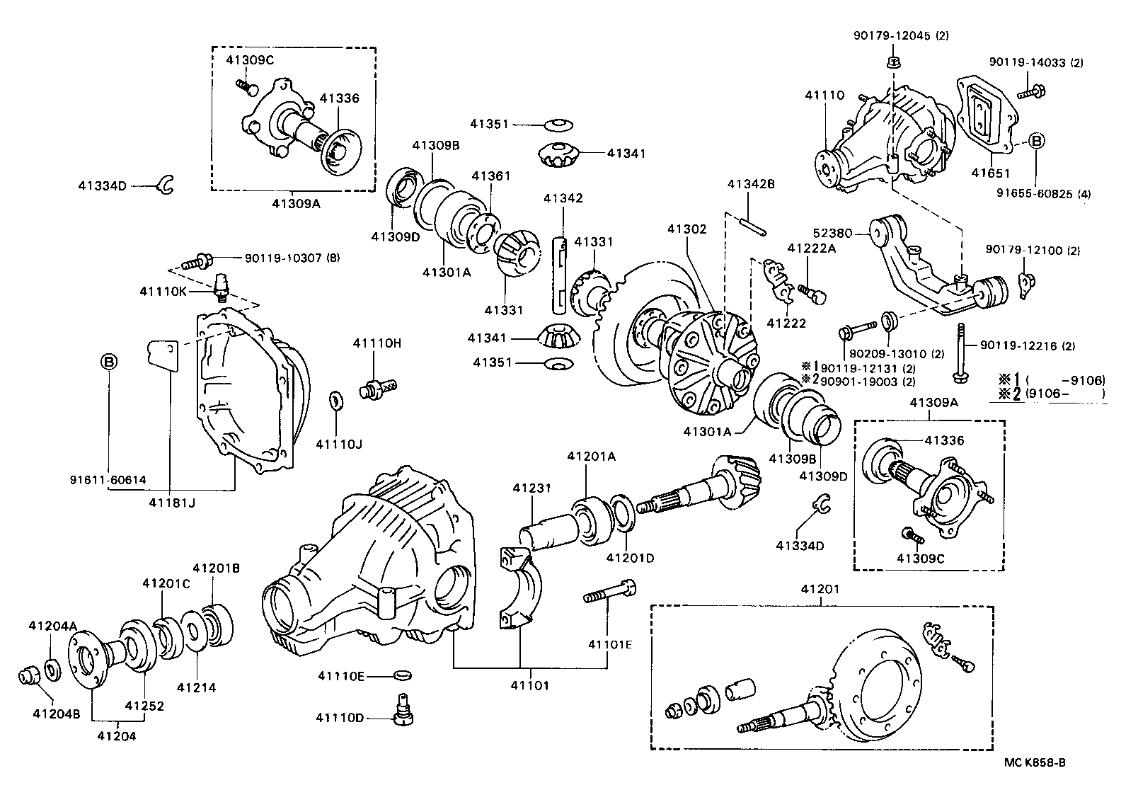 41101-32040 CARRIER SUB-ASSY, DIFFERENTIAL, REAR product image