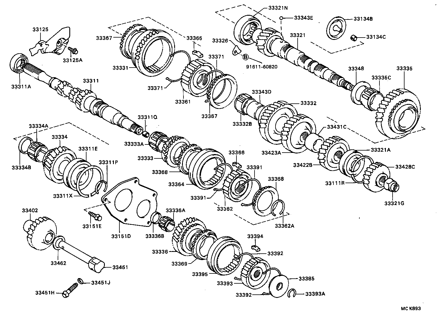 33428-32030 GEAR, 5TH DRIVEN product image