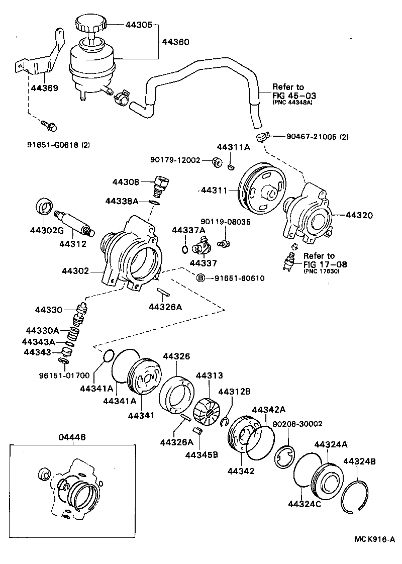 44302-32091 HOUSING SUB-ASSY, VANE PUMP, FRONT product image