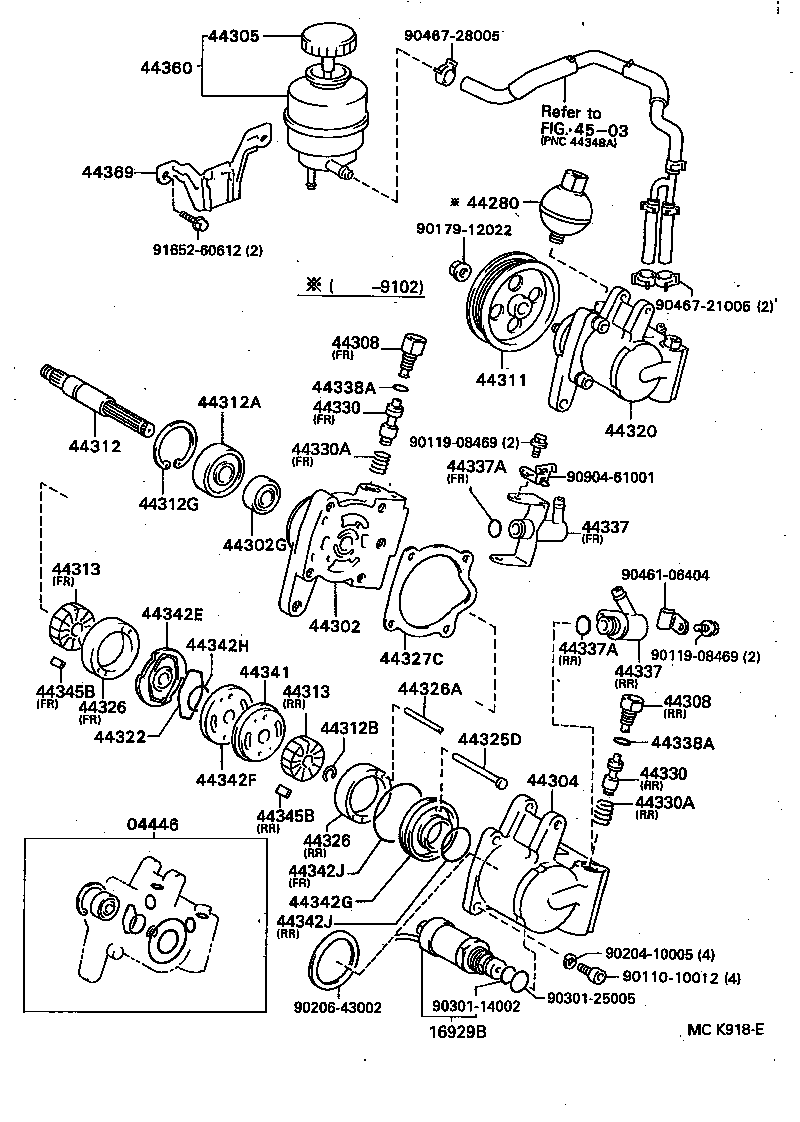 44302-32091 HOUSING SUB-ASSY, VANE PUMP, FRONT product image