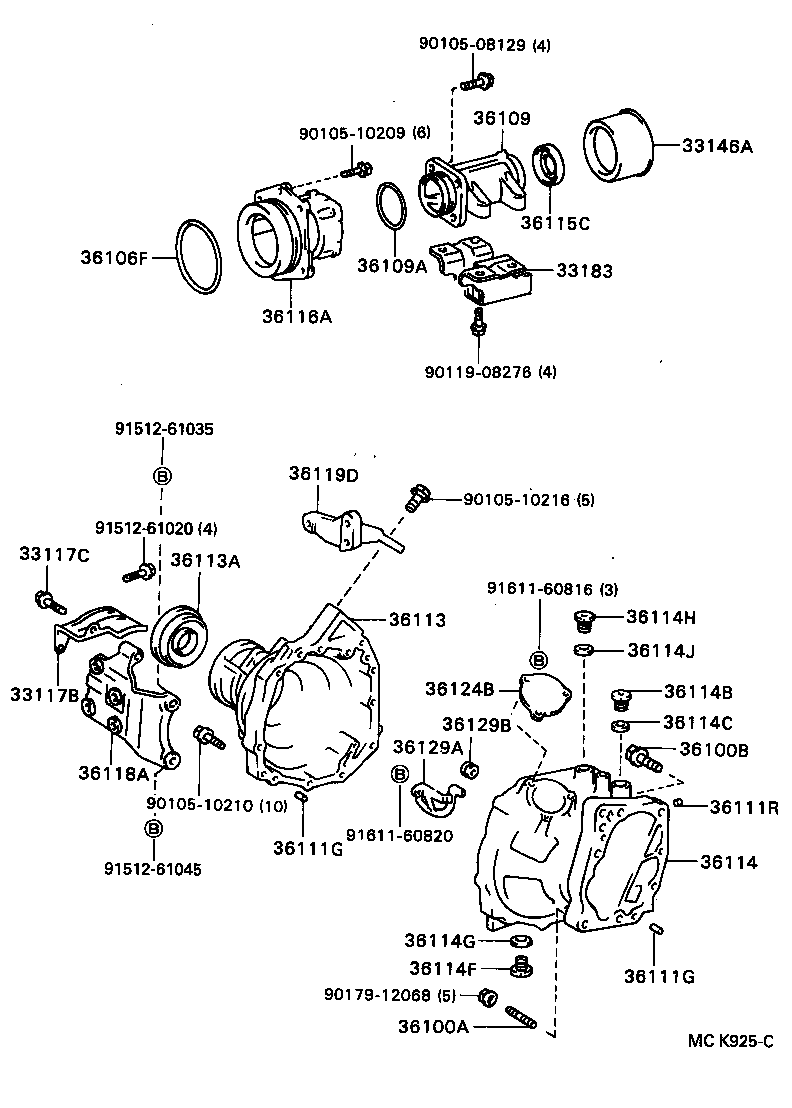 33183-32050 DAMPER, TRANSFER DYNAMIC product image