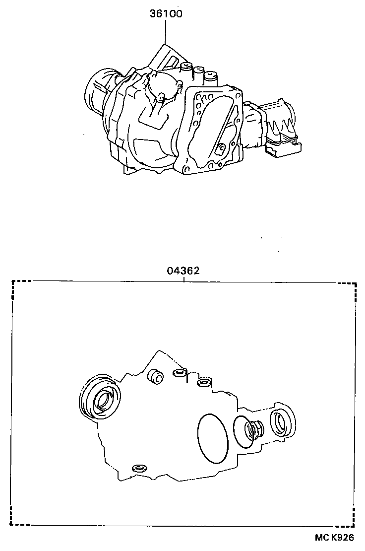 04362-32040 GASKET KIT, TRANSFER OVERHAUL product image