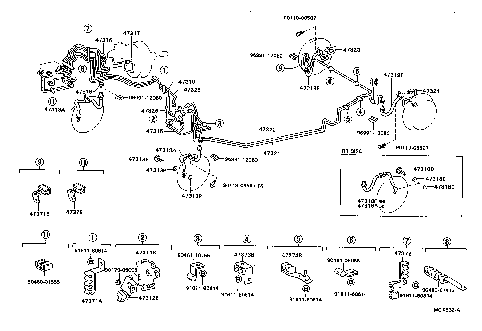44592-32020 BRACKET, BRAKE ACTUATOR, NO.2 product image
