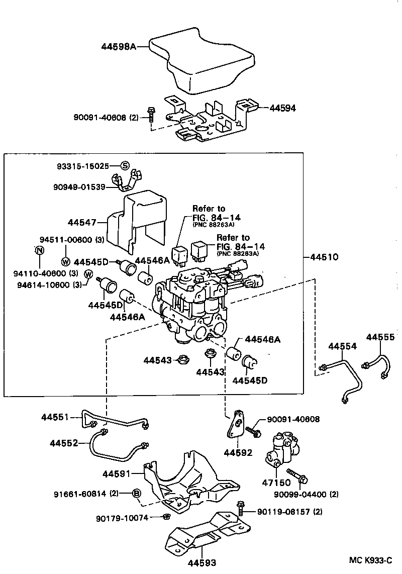 44592-32020 BRACKET, BRAKE ACTUATOR, NO.2 product image