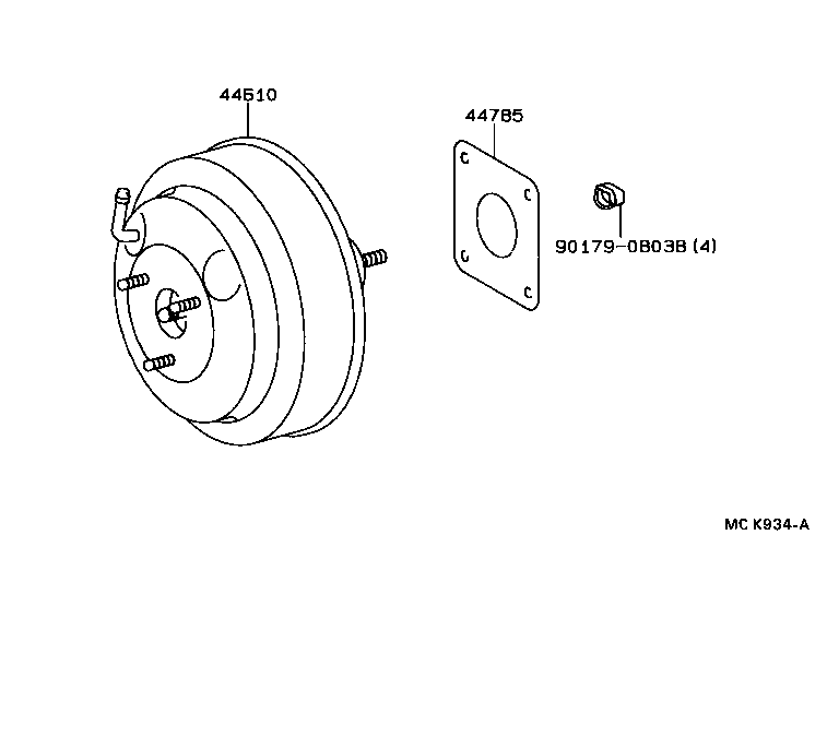 44610-32430 BOOSTER ASSY, BRAKE product image