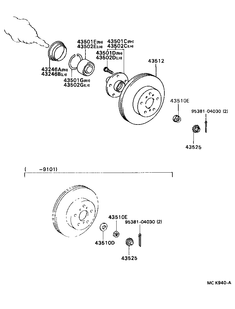 43512-32250 DISC, FRONT product image