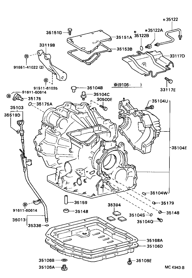35013-32130 TUBE SUB-ASSY, TRANSMISSION OIL FILLER product image