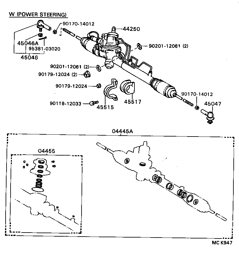 44250-32230 GEAR ASSY, POWER STEERING(FOR RACK & PINION) product image