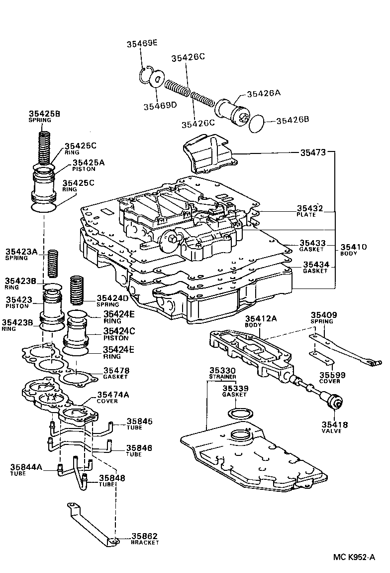 35410-32150 BODY ASSY, TRANSMISSION VALVE product image
