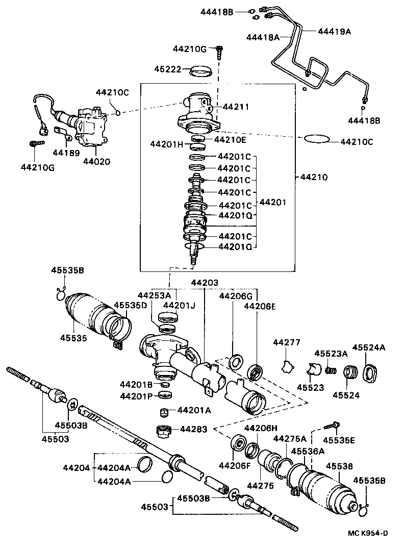 44250-32230 GEAR ASSY, POWER STEERING(FOR RACK & PINION) product image
