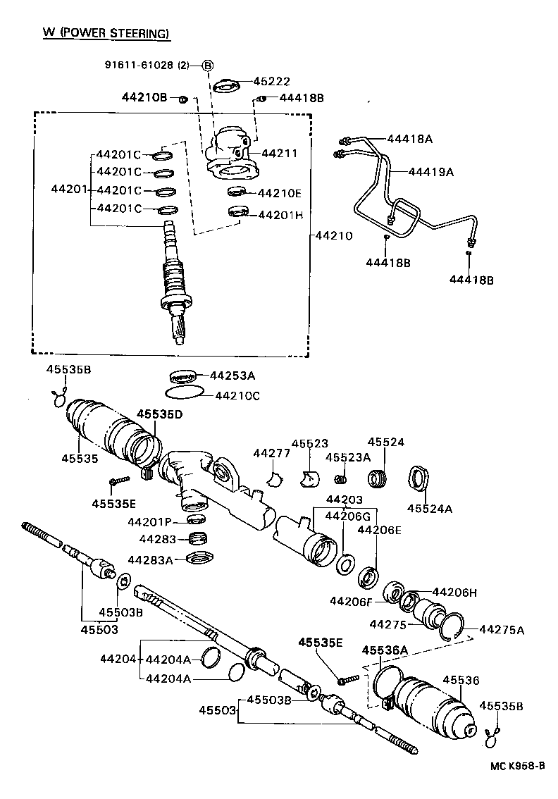44250-32230 GEAR ASSY, POWER STEERING(FOR RACK & PINION) product image