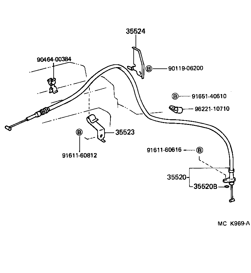 35523-22110 CLAMP, THROTTLE CABLE, NO.2 product image