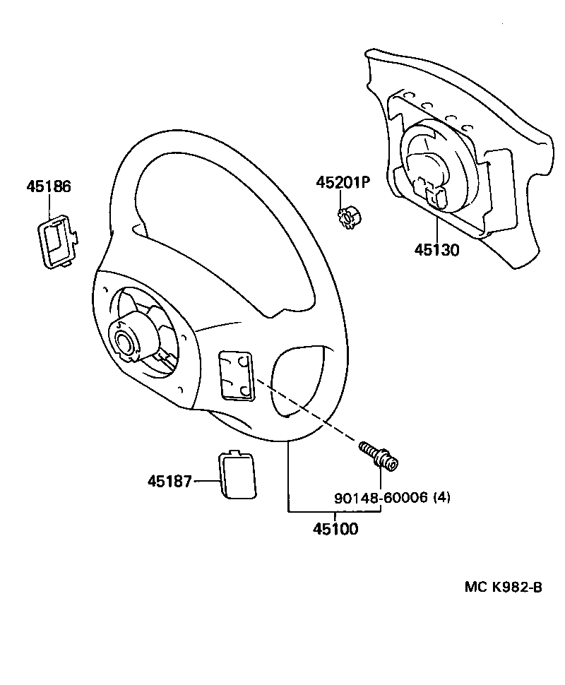45100-14520 WHEEL ASSY, STEERING product image