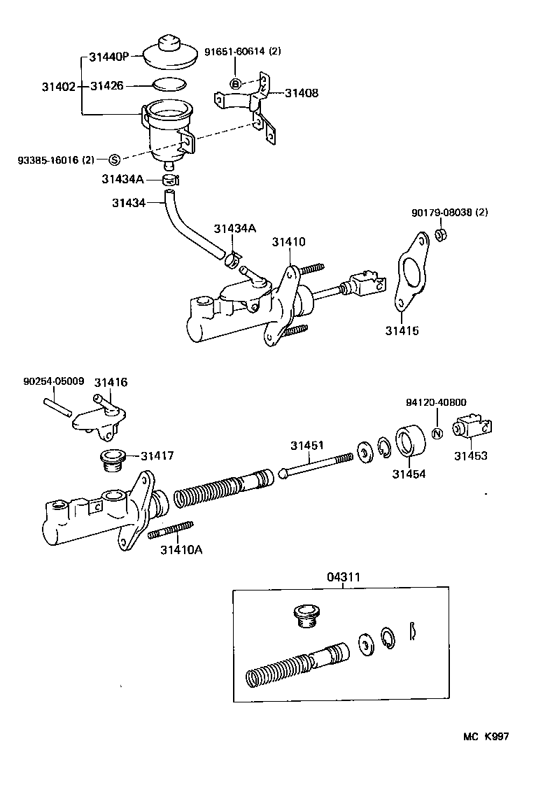 96132-30800 CLIP(FOR CLUTCH RESERVOIR TUBE) product image