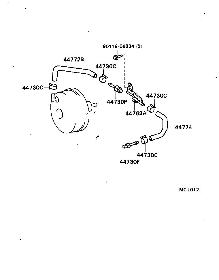 44610-22790 BOOSTER ASSY, BRAKE product image
