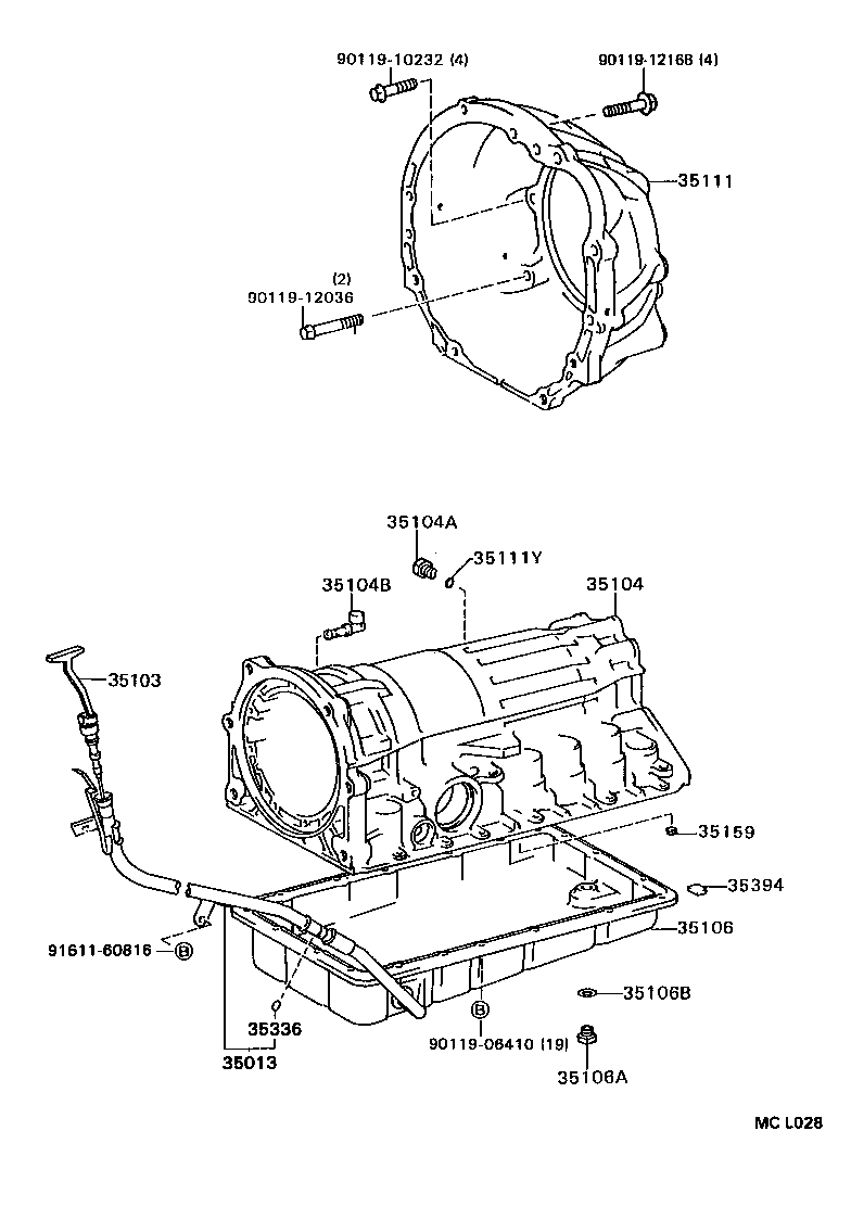 35013-30170 TUBE SUB-ASSY, TRANSMISSION OIL FILLER product image